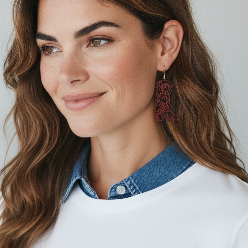 ❤️Elegant Red Boot Earrings